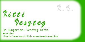 kitti veszteg business card